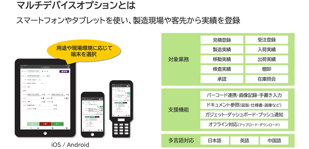 mcframe RAKU-PAD / マルチデバイスオプション