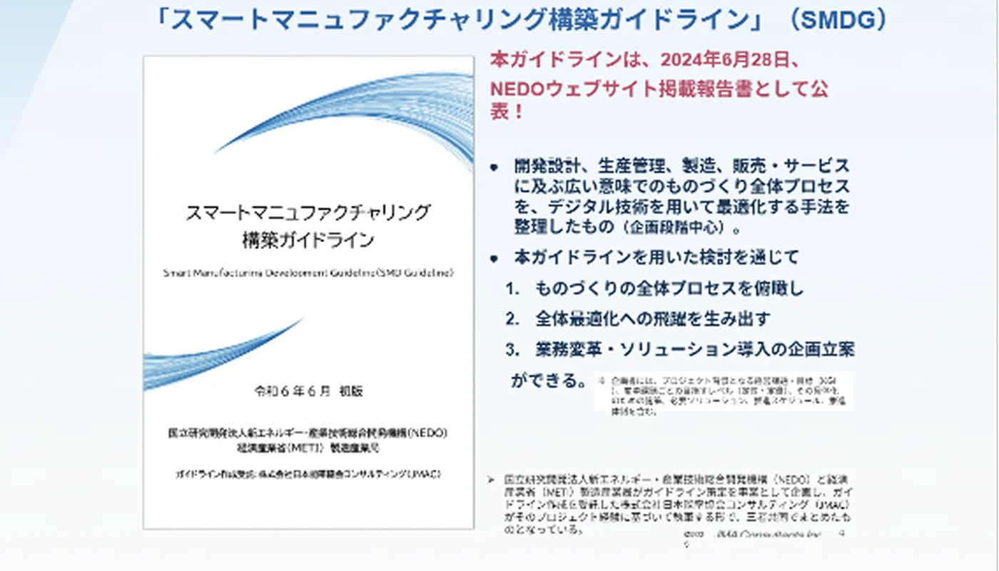 JMACP4　「スマートマニュファクチャリング構築ガイドライン」（SMDG）